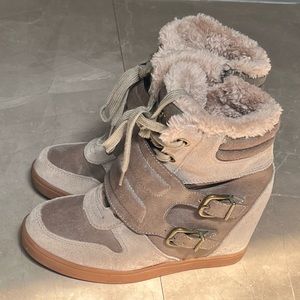 Aldo Faux fur lined Wedge boots